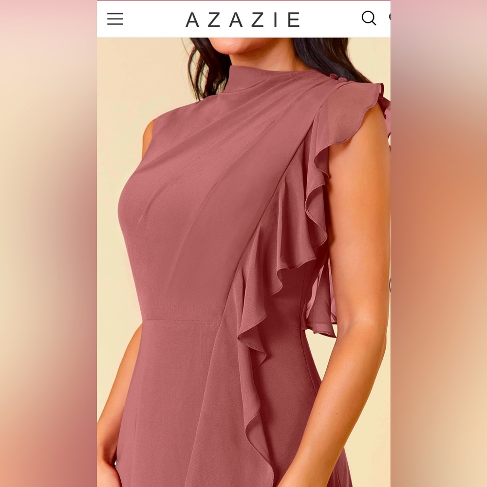 AZAZIE Mother of the Groom dress. Size 14. Desert Rose. I am 5”6.